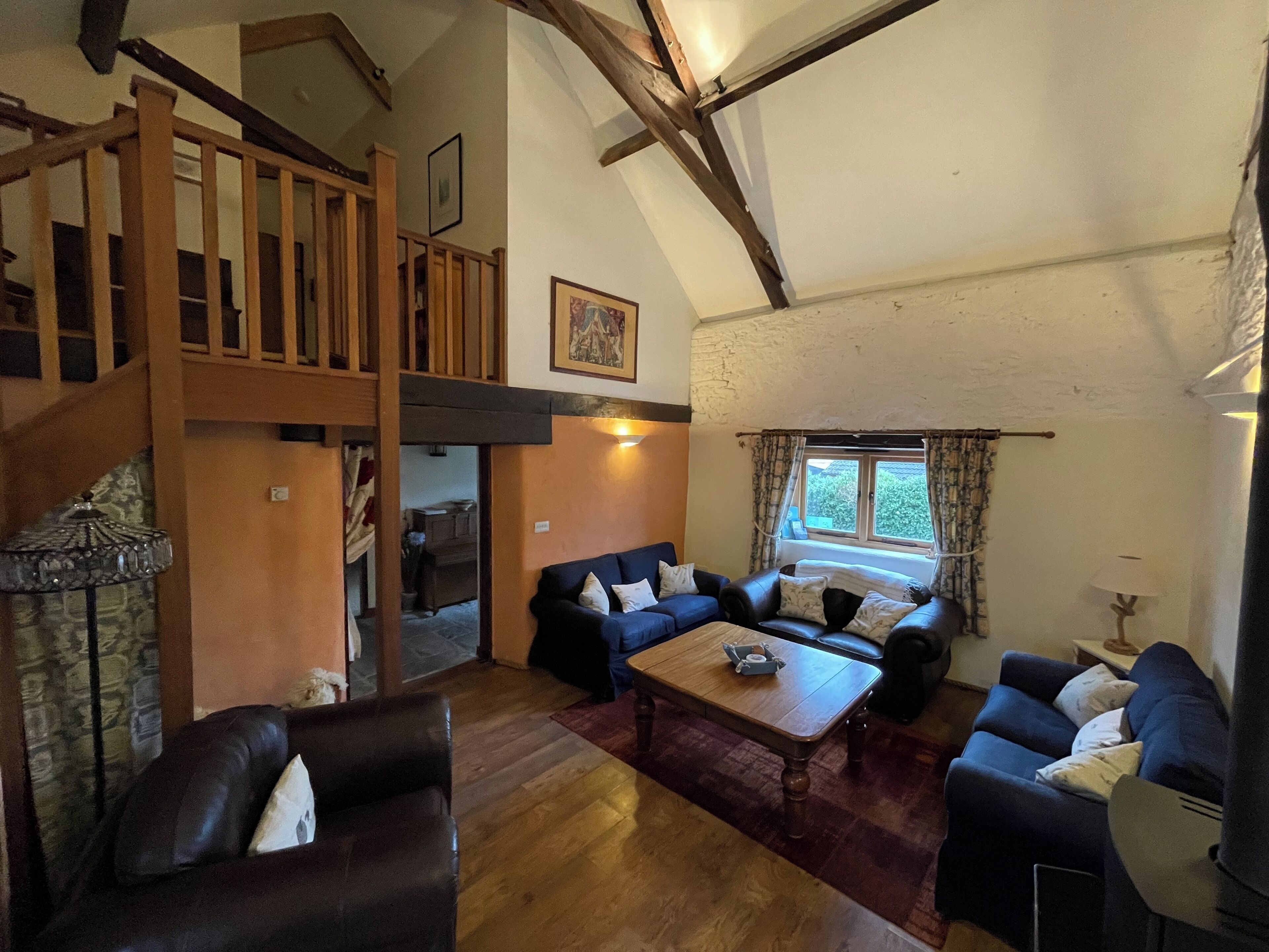 Smart TV, fireplace, table tennis, books