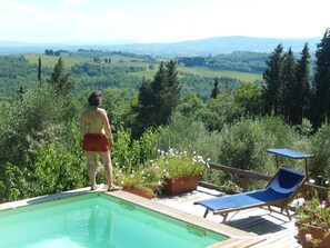 Outdoor pool - Charming ancient farm house in Chianti (San Giusto a Montalbino)