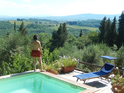 Toskanisches Bauernhaus im Chianti-Stil mit Pool und wunderschöner Aussicht