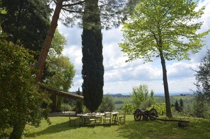 Outdoor dining - Charming ancient farm house in Chianti (San Giusto a Montalbino)