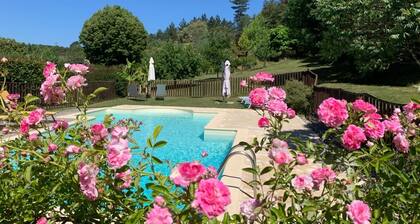 Charming gĂźte with swimming pool in a wooded area near Sarlat