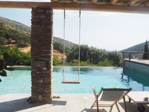 Outdoor pool - Cottage in Vitali, Andros, Cyclades ΕΣΛ-1166K92001035001 (Vitali Andros)
