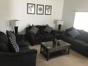 Smart TV, video games, DVD player, foosball