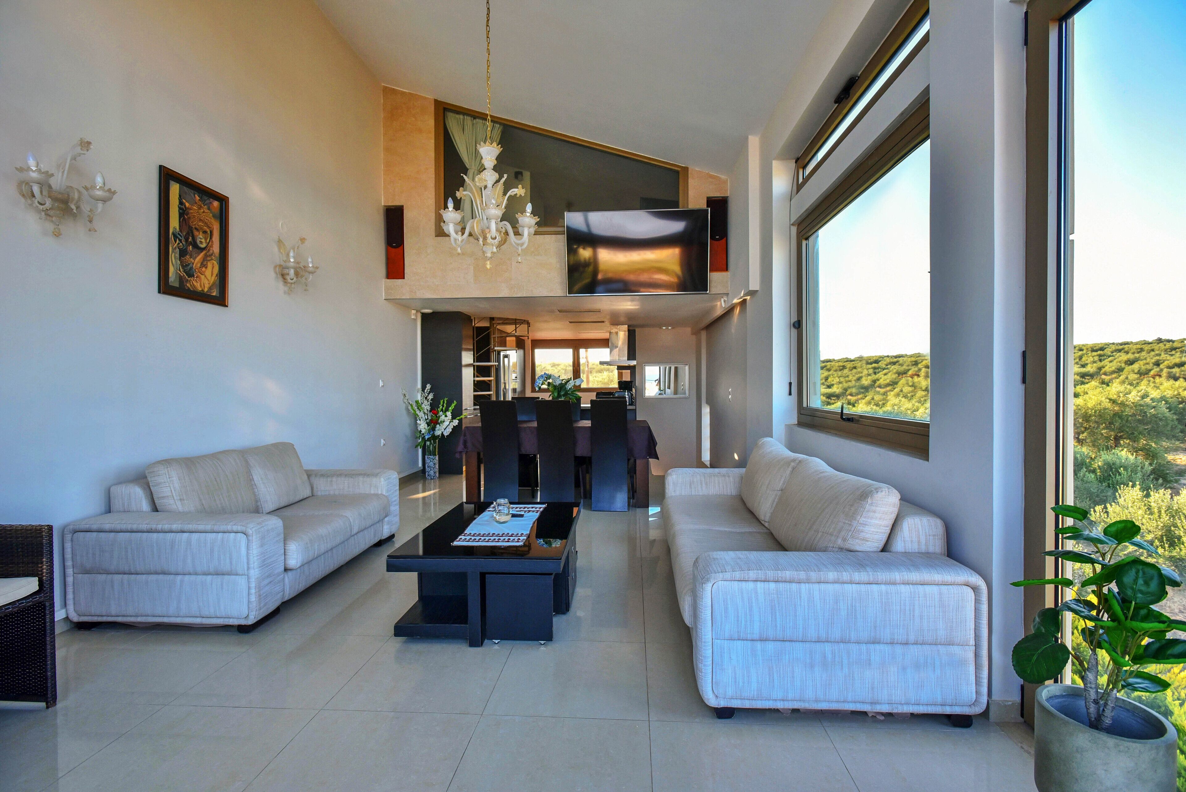 Smart TV, table tennis, books, video library