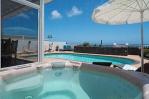 A heated pool