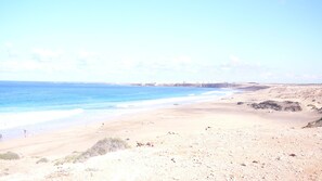 Beach nearby, sun loungers