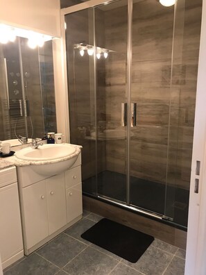 Shower, hair dryer