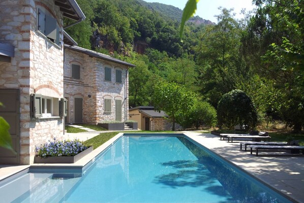A heated pool