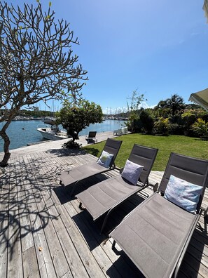 Terrace/patio - Exceptional villa with private sea access private swimming pool central position (GOSIER)