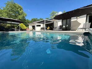 A heated pool