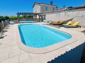 Outdoor pool, a heated pool