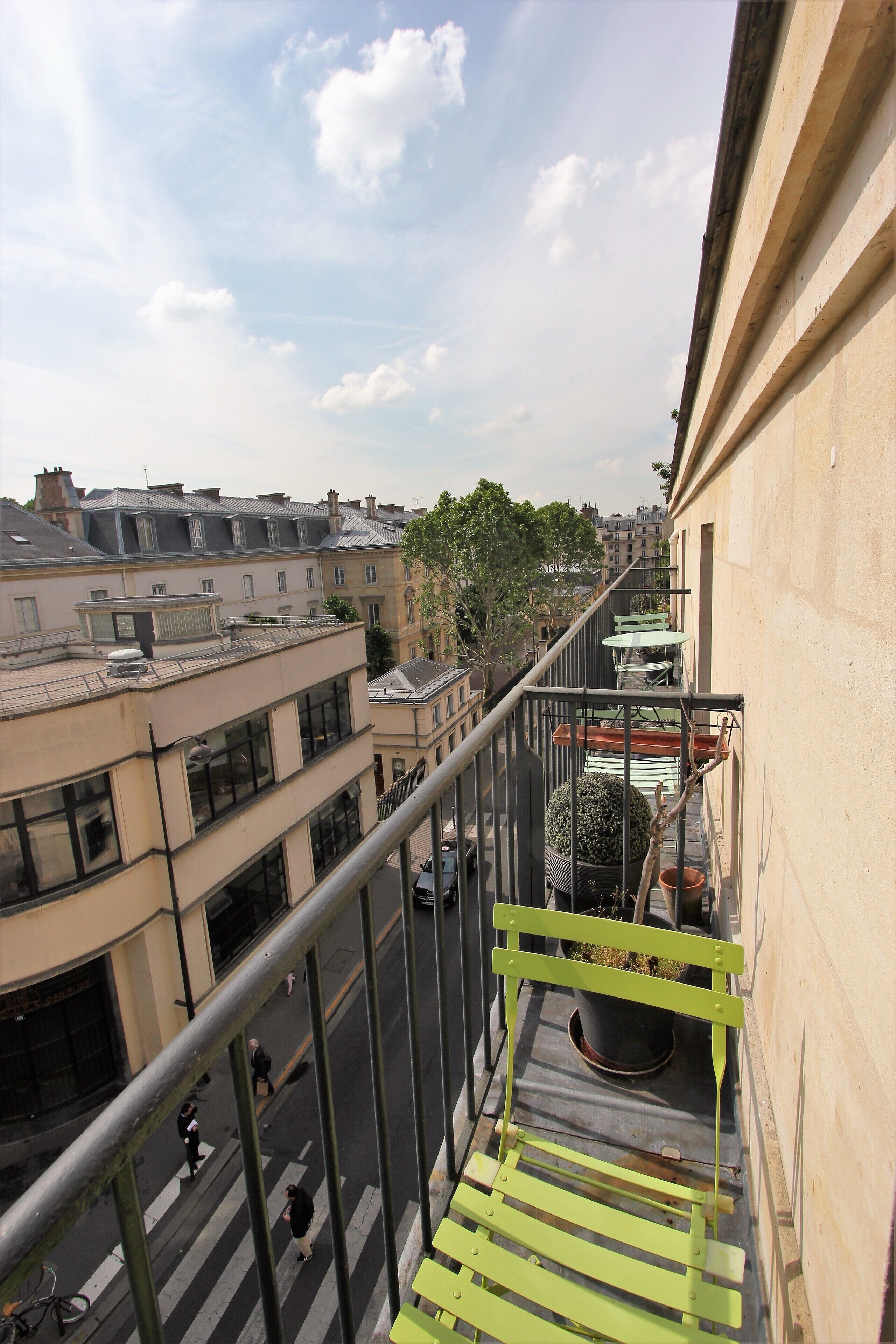 Balcon depuis le salon et la salle à manger