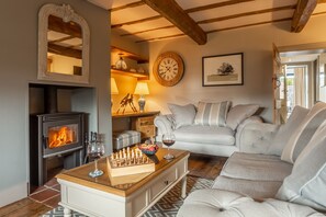 Televisor, llar de foc i reproductor de DVD 