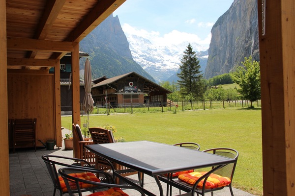 Stunning views of many waterfalls and the Breithorn mountain.