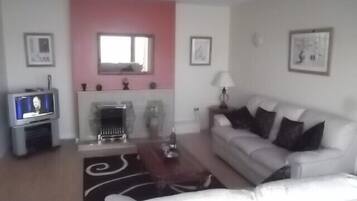 Smart TV, DVD player, books, music library