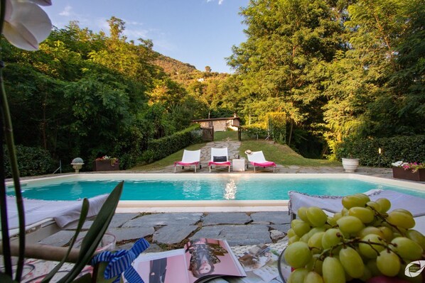 A heated pool