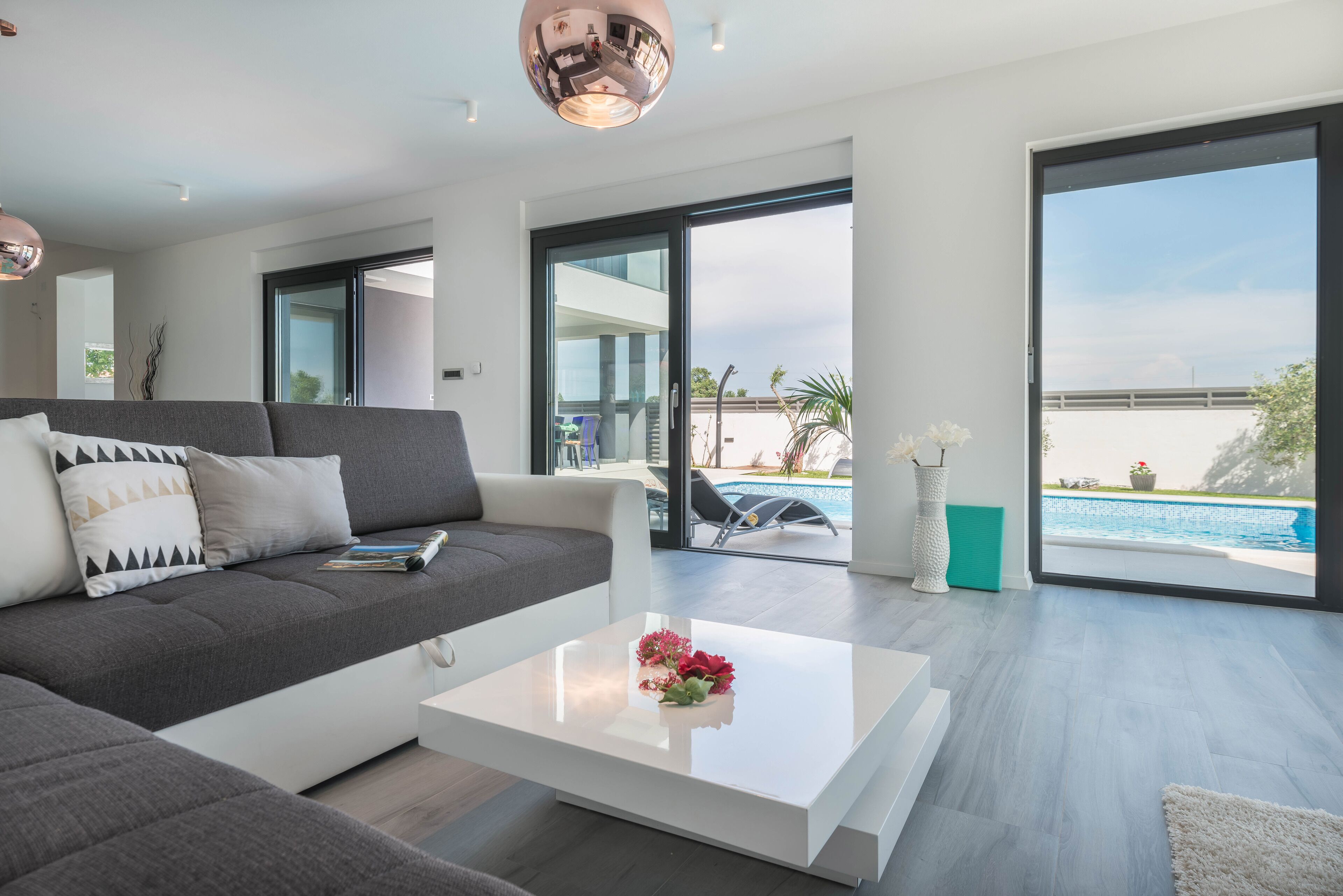 Smart TV, fireplace, foosball, table tennis