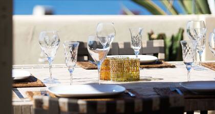 Luxury villa apartment with panoramic sea views and small private garden