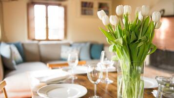 Smart TV, caminetto, lettore DVD, tavolo da ping pong