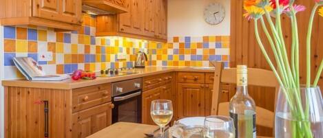 Fridge, microwave, highchair