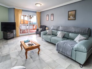 TV, DVD player, books