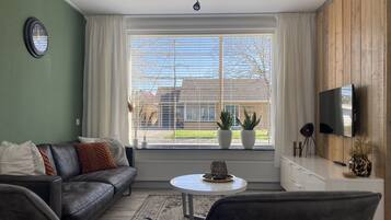 Een smart-tv, een dvd-speler en een filmbibliotheek