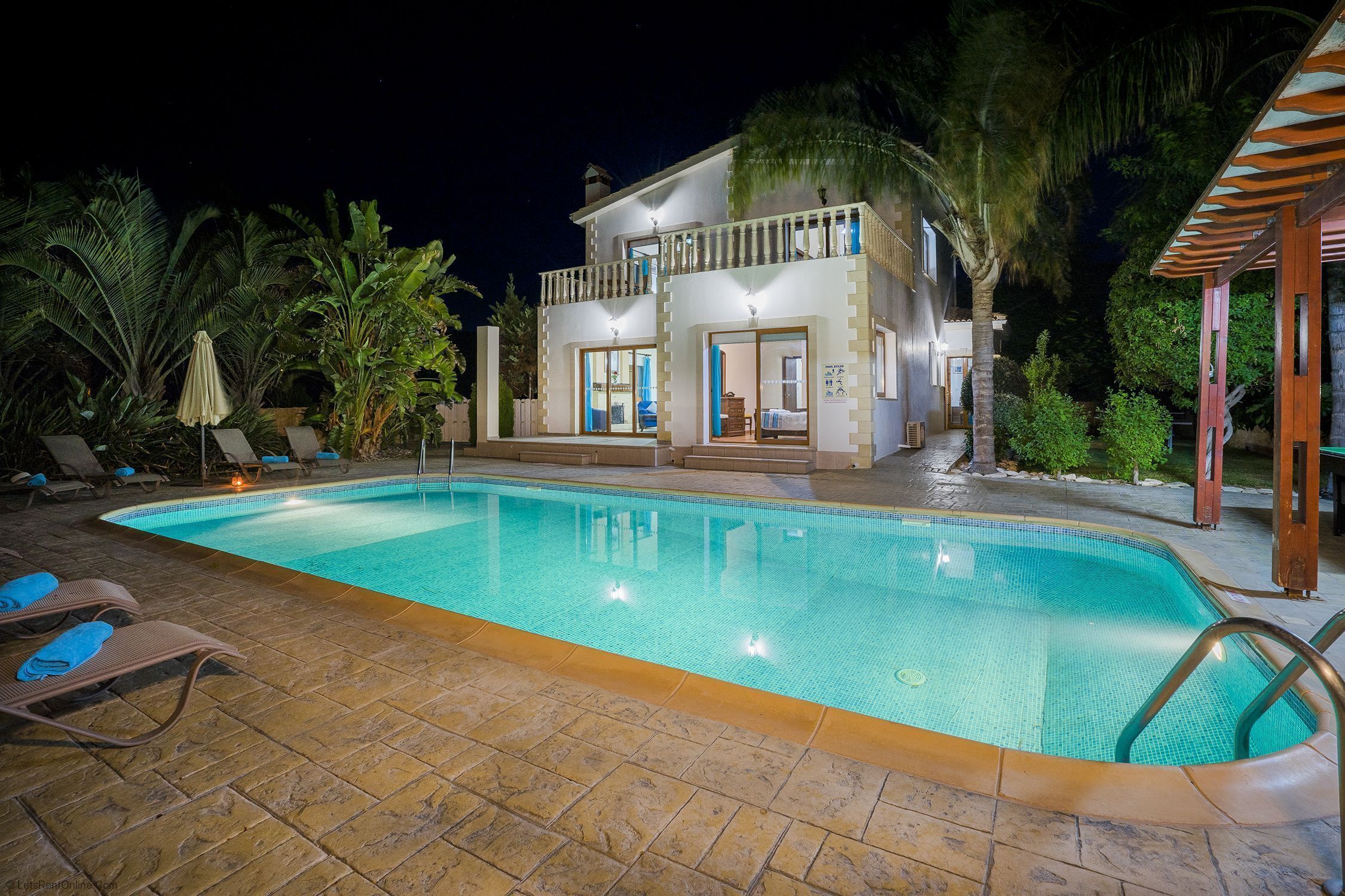 A heated pool