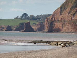 Beach nearby, sun-loungers