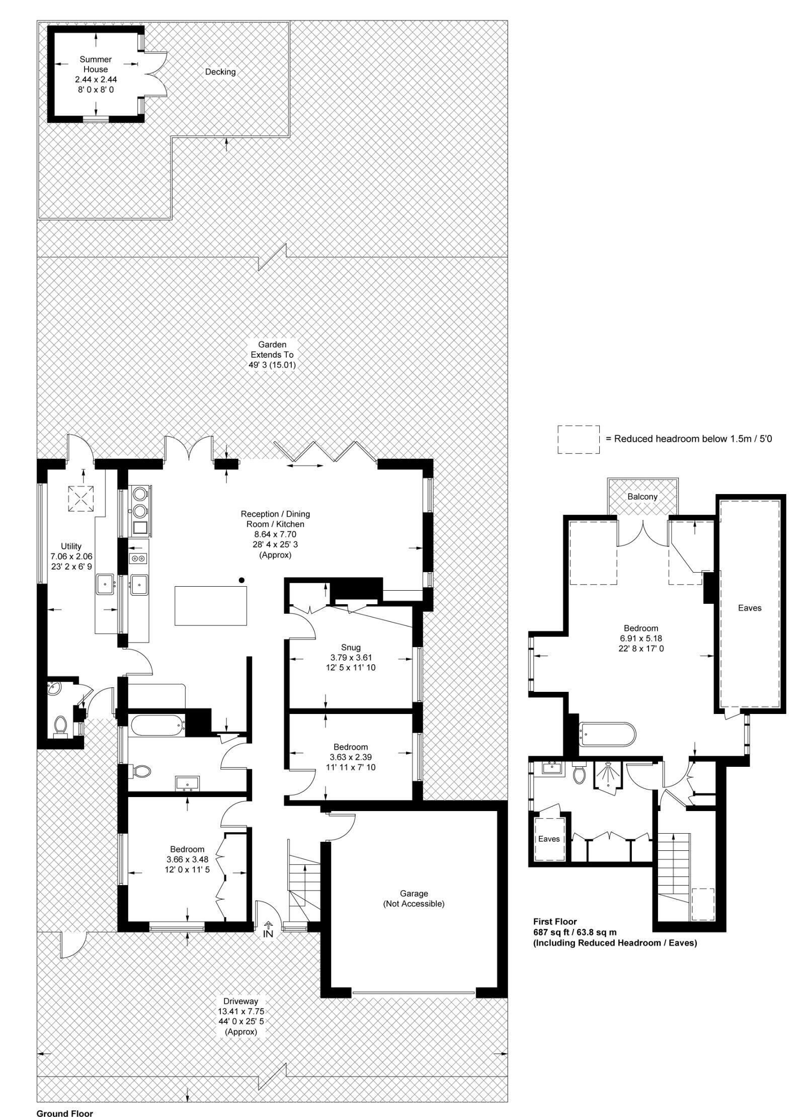 Plano detallado de una propiedad con varias habitaciones, un lavadero, garaje y entrada para vehículos.