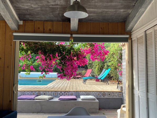 Piscine extérieure, piscine chauffée
