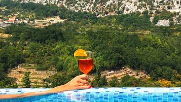 Piscine extérieure, piscine chauffée