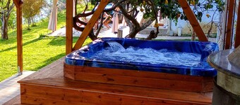 The Elysian at Nicopolis exclusive outdoor jacuzzi 