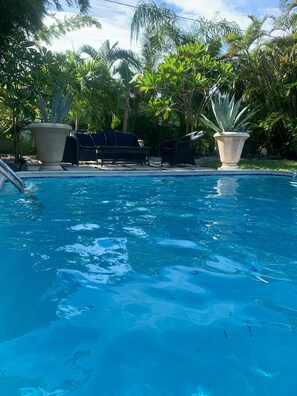 Outdoor pool, a heated pool