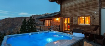 Chalet le Grand Ours - Jacuzzi Sauna Views Ski-In Ski-Out - La Tzoumaz, 4 Vallees