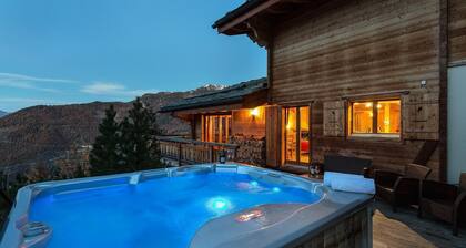 Chalet le Grand Ours - Jacuzzi Sauna Views Ski-In Ski-Out - La Tzoumaz, 4 Vallees