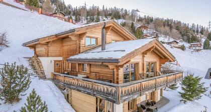 Chalet le Grand Ours - Jacuzzi Sauna Views Ski-In Ski-Out - La Tzoumaz, 4 Vallees