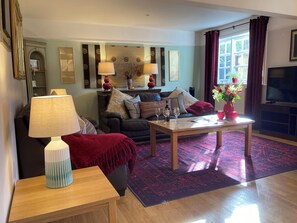 Smart TV, DVD player, books, video library