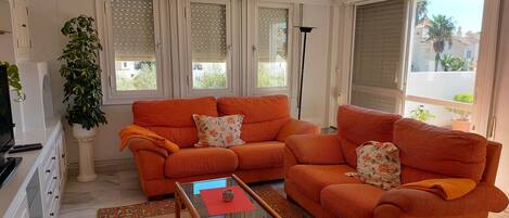 Una televisión, libros