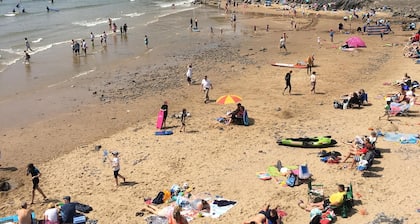 Beach Chalet at Caswell Bay, Mumbles, Swansea, Galles du Sud