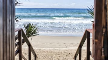 Beach nearby, sun-loungers