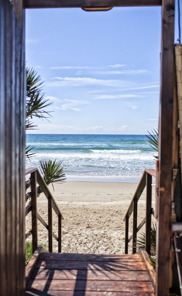 Beach nearby, sun-loungers