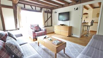 TV, DVD player, stereo