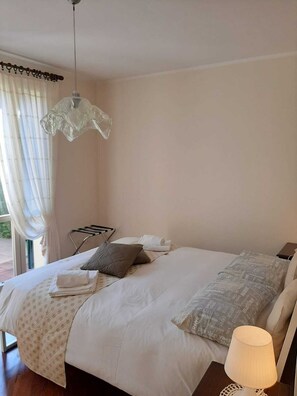 2 bedrooms, soundproofing, iron/ironing board, travel cot