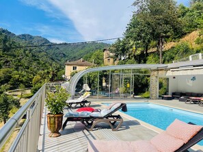A heated pool