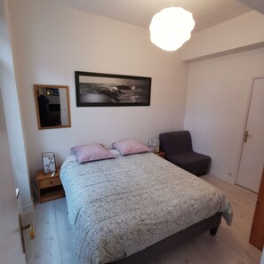 1 bedroom, iron/ironing board, travel crib, free WiFi