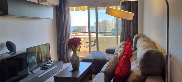 Televisor intel·ligent, reproductor de DVD, llibres i estèreo