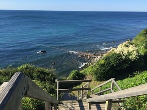 Vue sur la plage ou l’océan