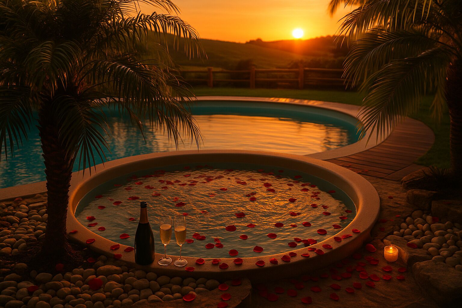 Udendørs pool, opvarmet pool