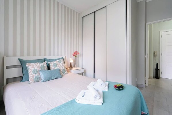 2 bedrooms, soundproofing, iron/ironing board, travel cot