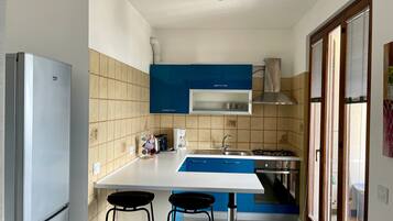 Fridge, oven, stovetop, dishwasher